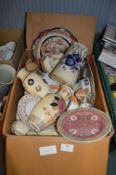 Box of Decorative Pottery