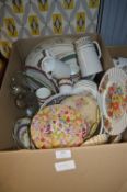 Large Box of Pottery Items