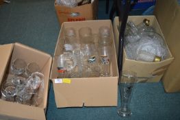 Three Boxes of Glassware