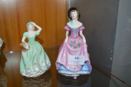 Two Small Coalport Figurines - Pamela, and Penelop