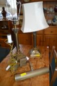 Three Table Lamps and a Desk Lamp