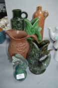 Pottery Jugs, Paperweight, etc.