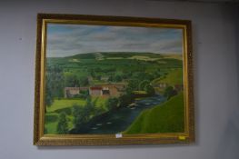 Oil on Canvas Yorkshire Dales Landscape by K. Dye