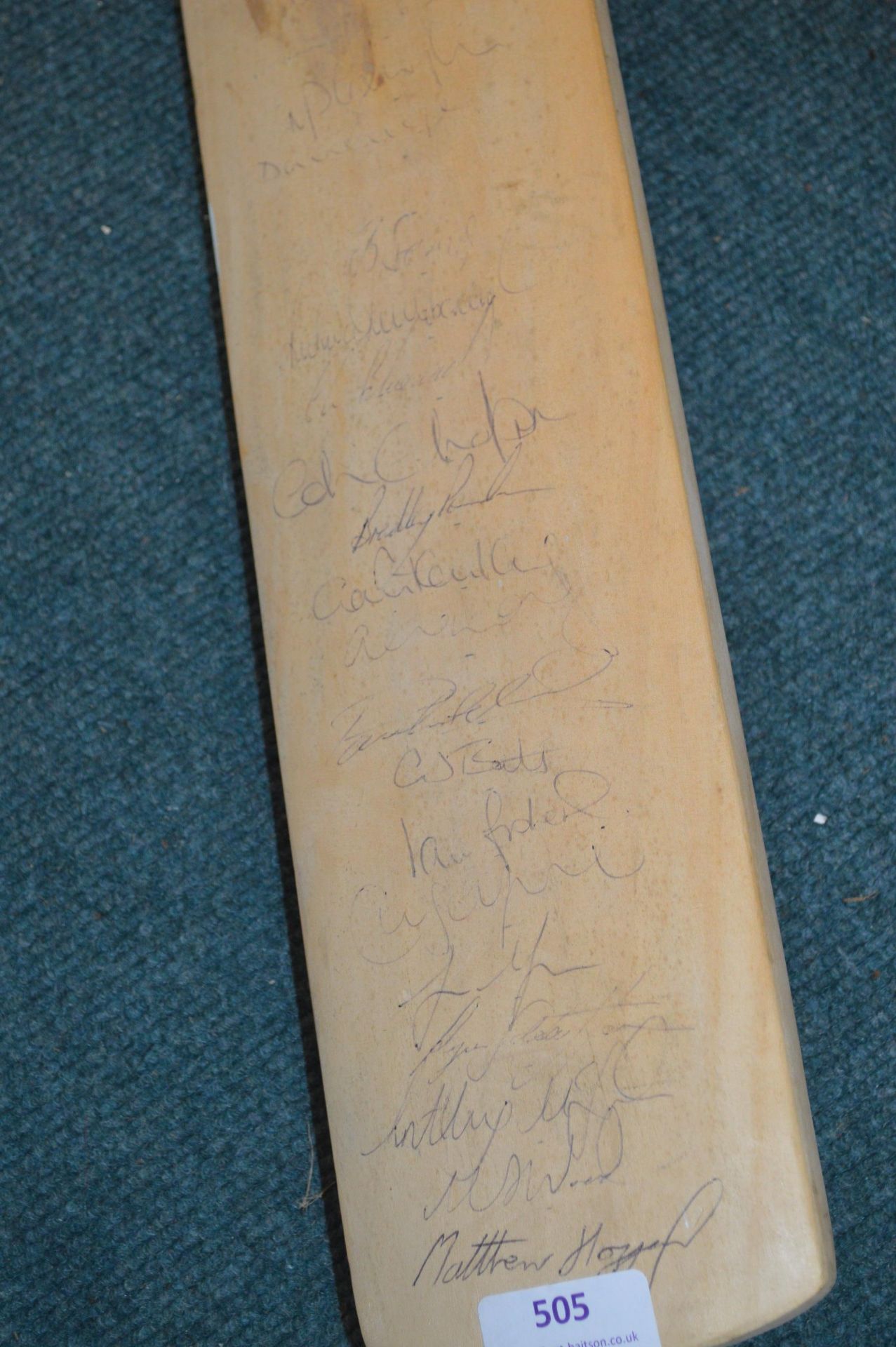 Yorkshire County Cricket Club Signed Bat - Image 2 of 2