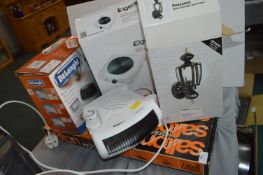 Boxed Electrical Heaters, Outside Lamp, Serving Tr