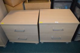 Pair of Two Drawer Bedside Cabinets