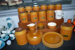 Hornsea Pottery Saffron Pattern Storage Jars, Plat
