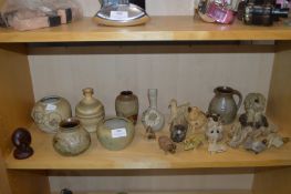 Small Studio Pottery Vases and Animals