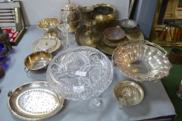 Brass, EPNS, and Glassware Including Serving Bowls