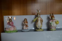Four Beswick and Doulton Rabbit Figures
