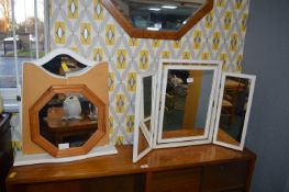 Two Triple Dressing Table Mirrors