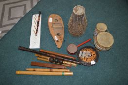 African Drums, Woodwind Instruments, etc.