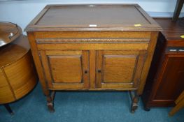 1930's Oak Gramophone Cabinet