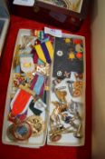 Masonic Medals, and Assorted Cufflinks, etc.