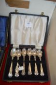 Five Hallmarked Sterling Silver Teaspoons - London