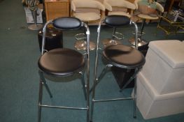Two Folding High Stools