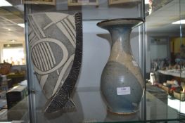 Two Decorative Studio Pottery Vases