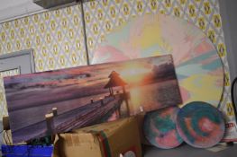 Four Items of Canvas Wall Art