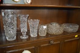 Cut Glass Lead Crystal Vases and Trifle Bowls