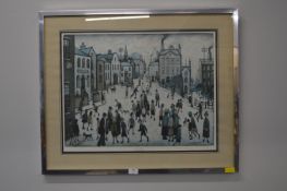 Framed L.S. Lowry Print - Village Square