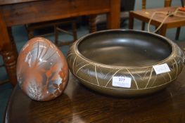 Large Denby Bowl, and a Decorative Egg