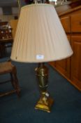 Large Brass Standard Lamp