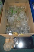 Cut Crystal Glasses, Vase, Decanters, etc.