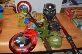 Marvel Masks, Shields, Guns, plus Dinosaurs, etc.