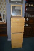 Six Drawer Upright Storage Chest with Mirror