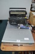 Eltax DVD Player, Philips VHS, plus Two Portable R