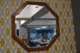 Oak Framed Beveled Edge Mirror