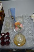 Glassware Including Trifle Bowls, Wine Glasses, et