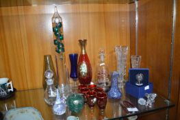 Decorative Glassware: Vases, Ships in Bottles, etc