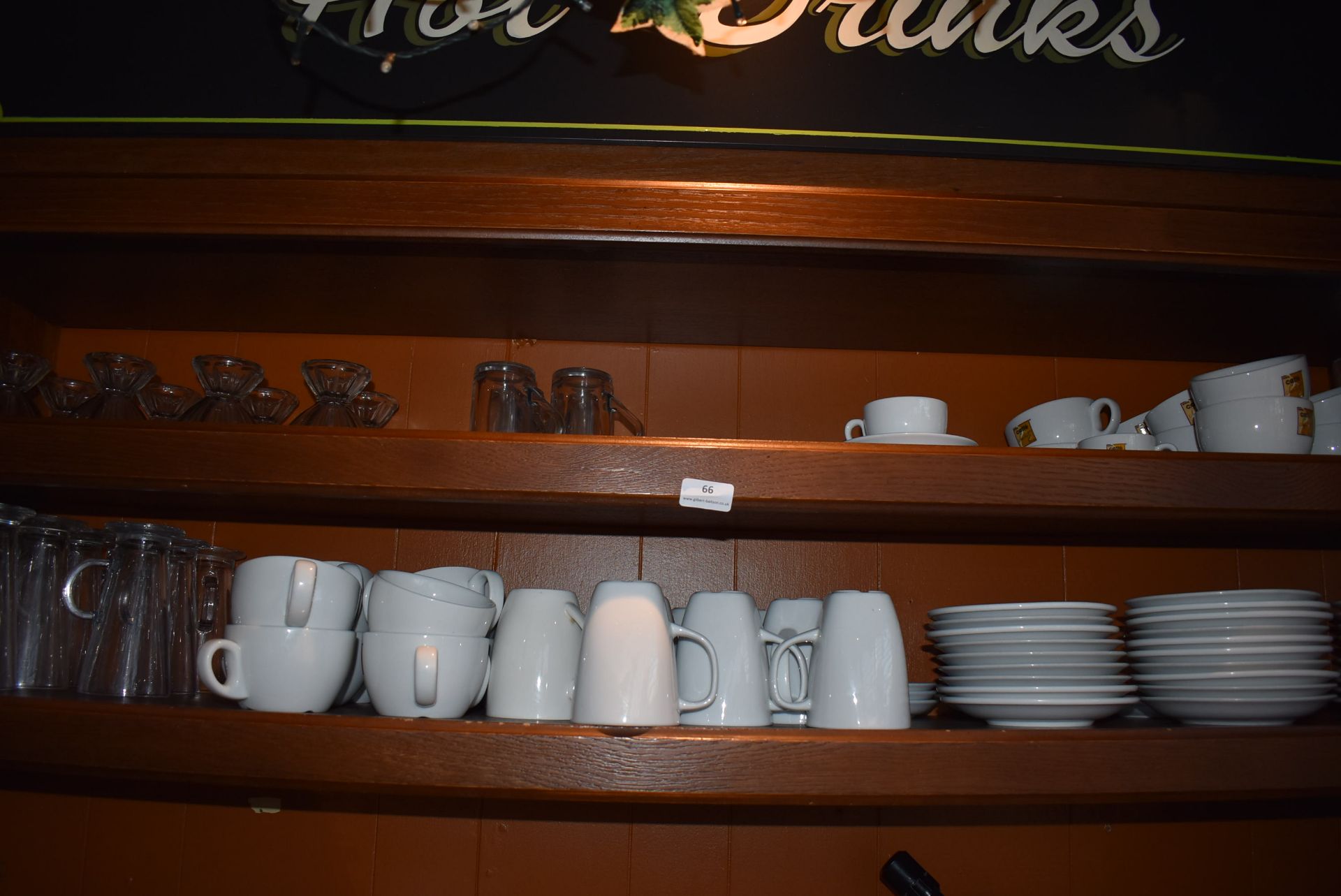 *Quantity of Glass & Porcelain Coffee Cups, Saucers, etc.