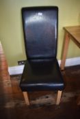 *Four Highback Faux Leather Dining Chairs
