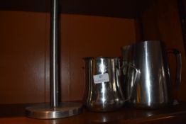 *Two Stainless Steel Jugs, and a Kitchen Roll Holder