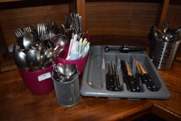 *Quantity of Stainless Steel Cutlery: Stake Knives, Sundae Spoons, Teaspoons, etc.