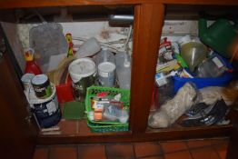 *Contents of Under Sink Cupboard to Include Paints, Mop Heads, Cleaning Materials, Stationery, etc.