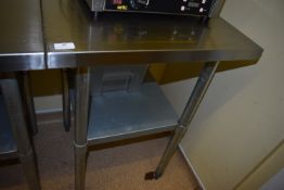 *Stainless Steel Preparation Table on Tubular Legs with Undershelf 60x60cm