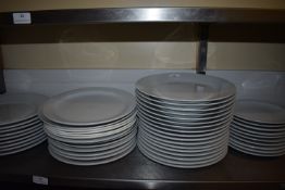 *48pcs of Plain White Crockery to Include Oval, Dinner, and Side Plates