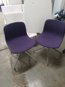 * 2 x purple swivel chairs