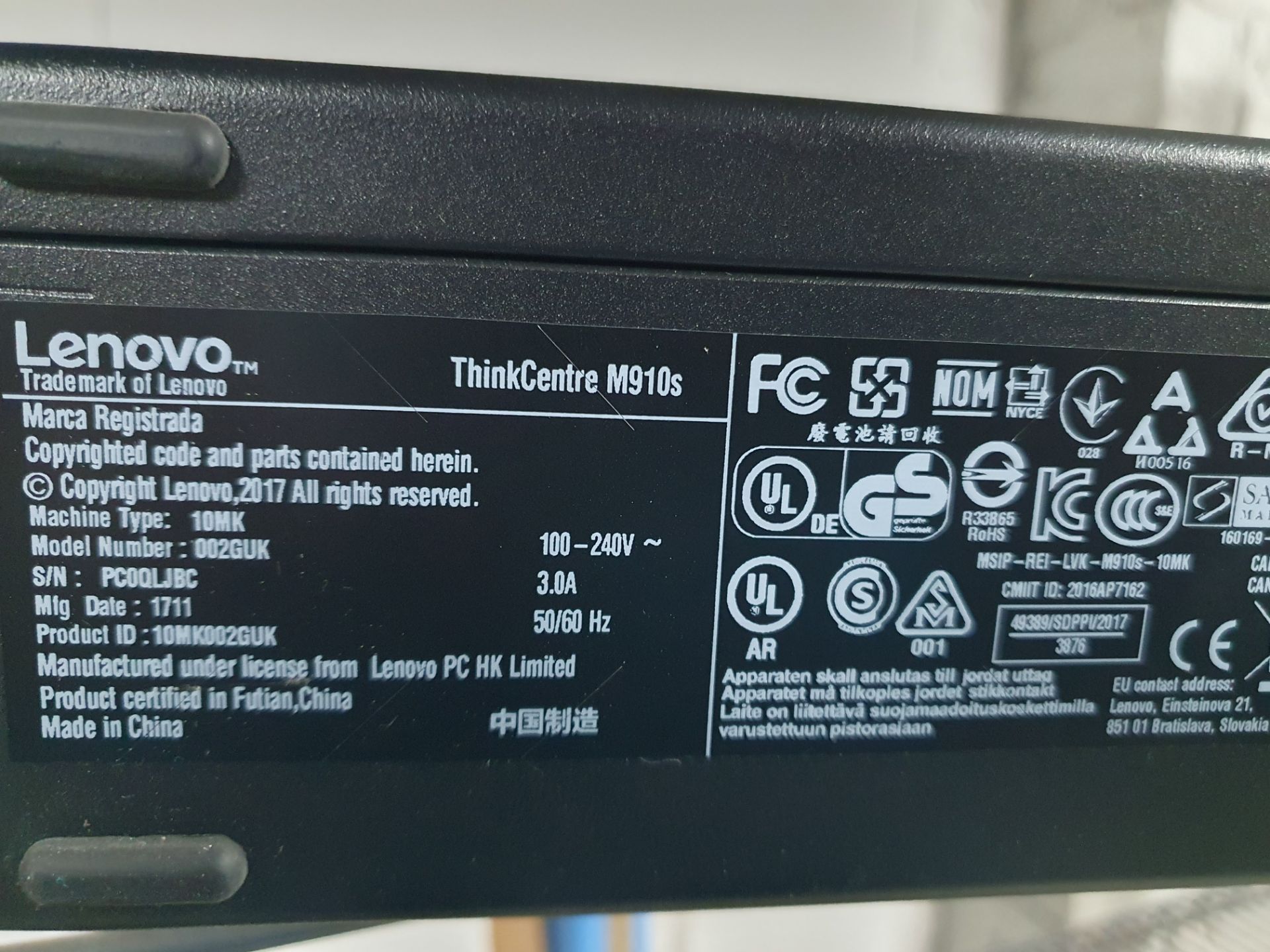 * Lenovo Think Centre M910s - Image 2 of 2