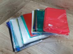 * large quantity plastic folders
