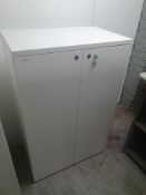 * sturdy white office cabinet, 2 internal moveable shelves - 800w x 500d x 1200h