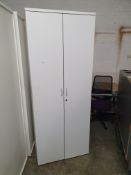 * white upright office cabinet - 800w x 450d x 2000h