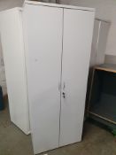 * white upright office cabinet - 800w x 450d x 2000h