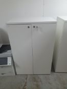 * sturdy white office cabinet, 2 internal moveable shelves - 800w x 500d x 1200h