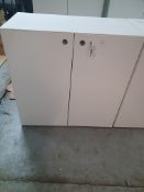 * sturdy white office cabinet, 1 internal moveable shelf - 750w x 380d x 750h
