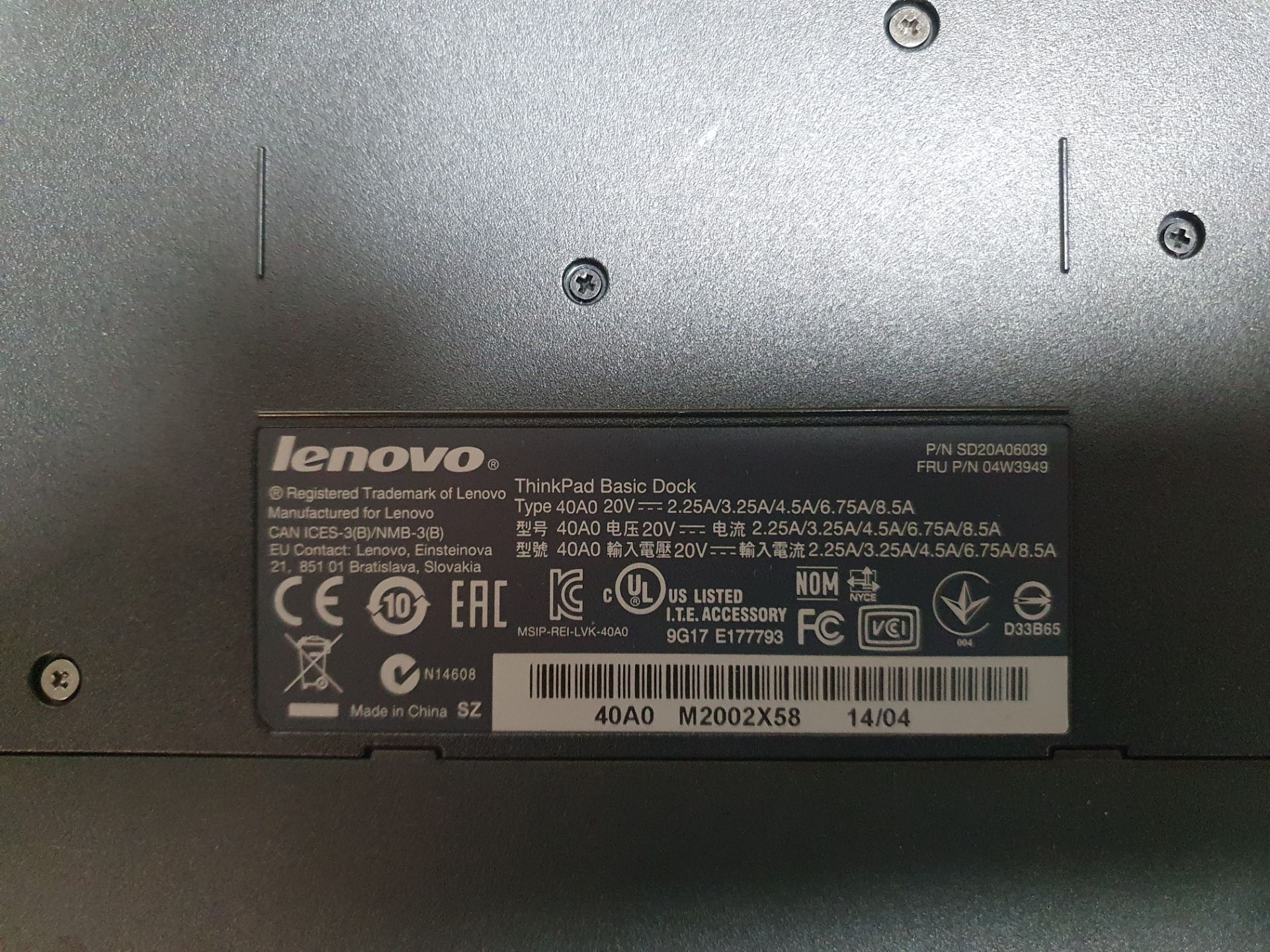 * Lenovo ThinkPad Basic Dock - Image 2 of 2