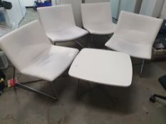 * 4 x low level chairs with low level table